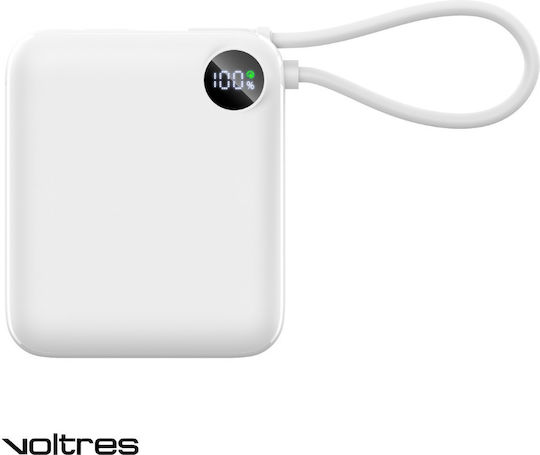 Voltres ChargeGO Power Bank 10000mAh 22.5W with USB-C Port White view 7