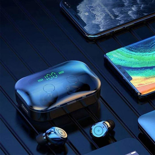 T50 Earbud Bluetooth Handsfree Earphones with Sweat Resistance and Charging Case Intelligent LED Display vue 3