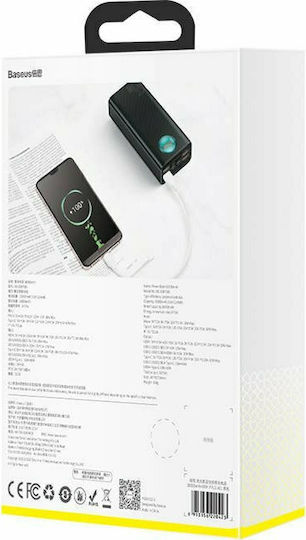 Baseus Amblight Power Bank 30000mAh 65W with 4 USB-A Ports and USB-C Port Quick Charge 3.0 Black view 8