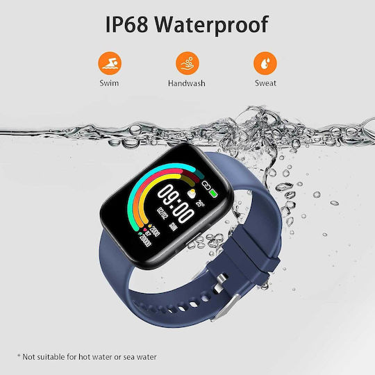 ANCwear Smartwatch with Heart Rate Monitor (Blue) view 5