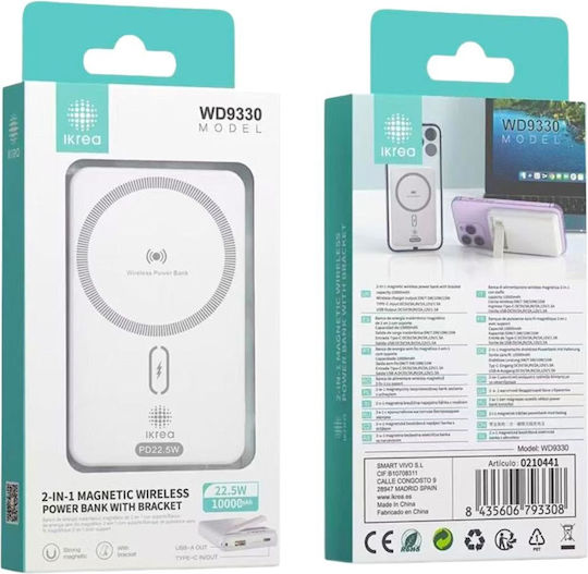 Ikrea WD9330 Power Bank 10000mAh 22.5W White view 6