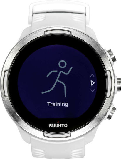 Suunto 9 Baro Stainless Steel 50mm Waterproof Smartwatch with Heart Rate Monitor (White) view 3