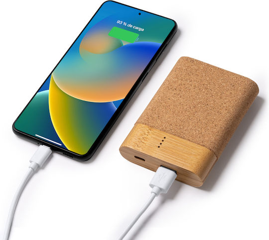 KOBE Power Bank 5000mAh with USB-A Port Beige view 2