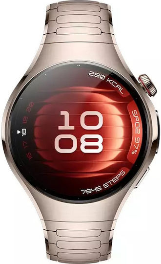 Huawei Watch 5 Stainless Steel 42mm Waterproof with eSIM and Heart Rate Monitor (Sand gold) view 4