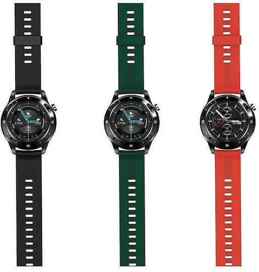 Nubi T22r Men's Sports Smartwatch Heart Rate Calories Blood Pressure Notifications Ip67 Waterproof Red view 3
