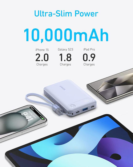 Anker Power Bank 10000mAh 22.5W with USB-C Port Black vue 7