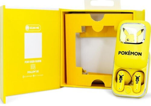 OTL Pokemon Pikachu Slide In-ear Bluetooth Handsfree Earphones with Charging Case Yellow vue 6