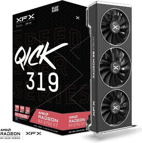 XFX Radeon RX 6750 XT 12GB GDDR6 Speedster QICK 319 Core Graphics Card vista 5