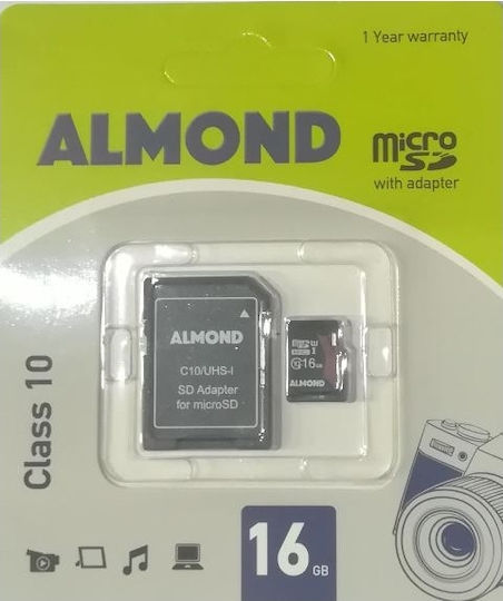 Almond microSDHC 16GB Class 10 with Adapter view 2