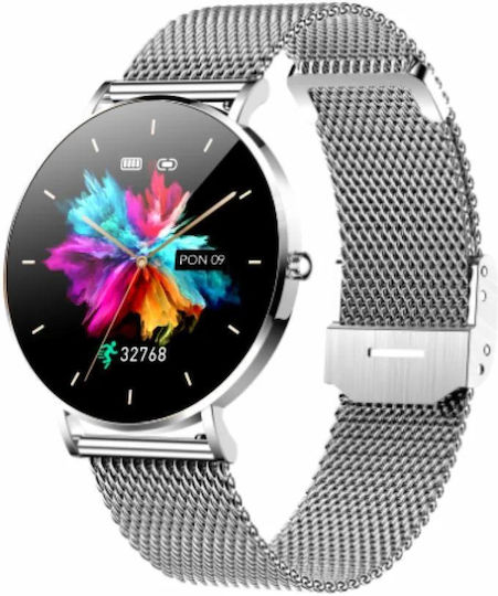 Manta Alexa Smartwatch with Heart Rate Monitor (Silver) view 1