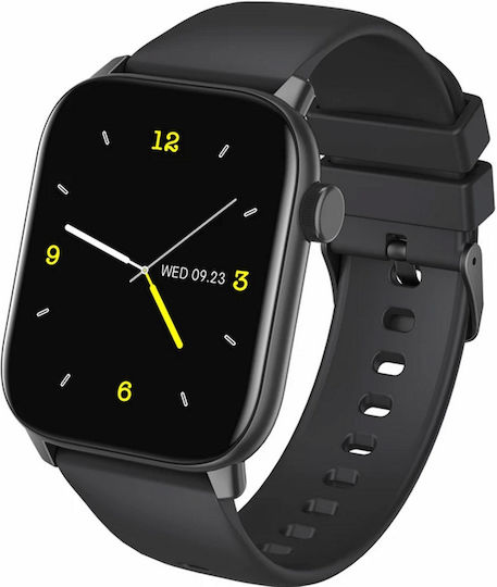 Smartwatch Fitness Bracelet Idealstore Ikeo+ Made Metal Alloy Multisport Functions Blood Pressure Monitoring Oxygen Monitoring App Notifications Sleep Monitor Pedometer Water Resistant Ip68 Black Color view 1