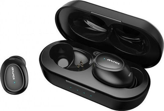 Awei T16 In-ear Bluetooth Handsfree Earphones with Sweat Resistance and Charging Case Black