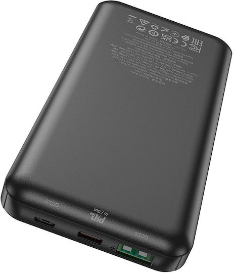 Hoco J102 Power Bank 10000mAh 20W with USB-A Port and USB-C Port Quick Charge 3.0 Black view 5