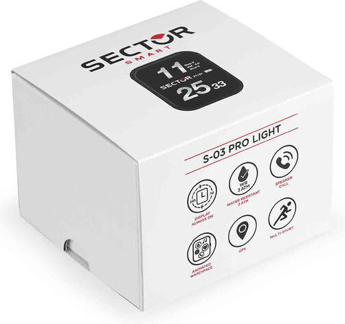 Sector S03 Pro Light Smartwatch with Heart Rate Monitor (Black/Green) view 3