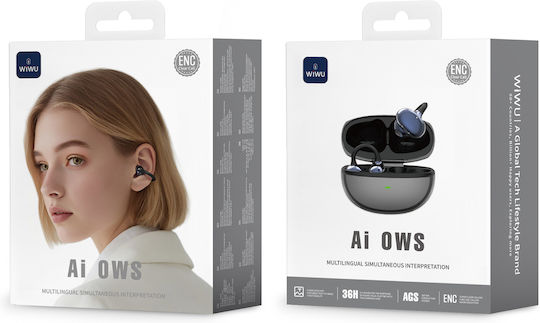 Wiwu Ai306 Open Ear Bluetooth Handsfree Headphones with Charging Case Black vista 6