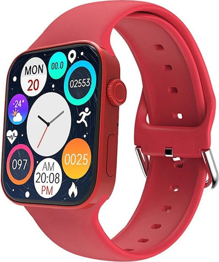 N76 Smartwatch with Heart Rate Monitor (Red)