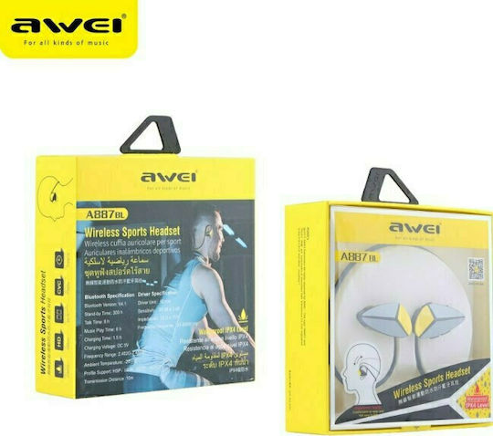 Awei A887BL In-ear Bluetooth Handsfree Earphones with Sweat Resistance Gray view 4