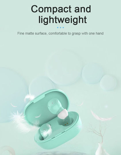 A6S TWS In-ear Bluetooth Handsfree Earphones Green view 6