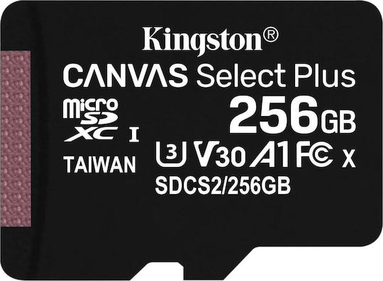 Kingston Canvas Select Plus microSDXC 256GB U3 V30 A1 UHS-I 100MB/s with Adapter view 4