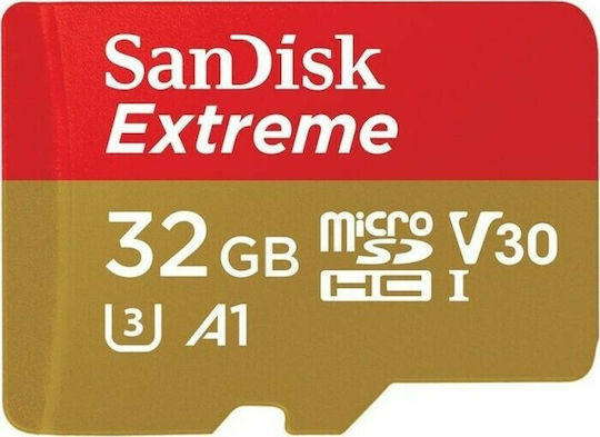 Sandisk Extreme microSDHC 32GB U3 V30 A1 UHS-I 100MB/s with Adapter view 3