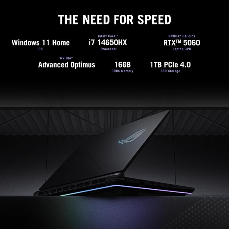 Asus ROG Strix G16 G615JMR-AS74 16" IPS FHD 165Hz (i7-14650HX/16GB/1.0TB SSD/GeForce RTX 5060/W11 Home) (US Keyboard) view 2
