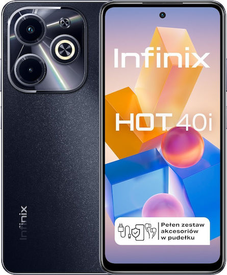 Infinix Hot 40i Dual SIM (4GB/128GB) Black view 1
