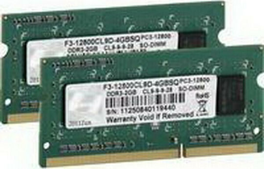 G.Skill DDR3 4GB RAM with 2x2GB Modules and Speed 1600 for Laptop F3-12800CL9D-4GBSQ view 5