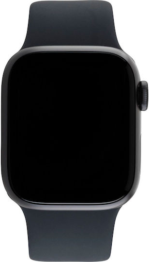 Apple Watch Series 8 Cellular Aluminium 45mm Waterproof with eSIM and Heart Rate Monitor (Midnight with Midnight Sport Band) view 4
