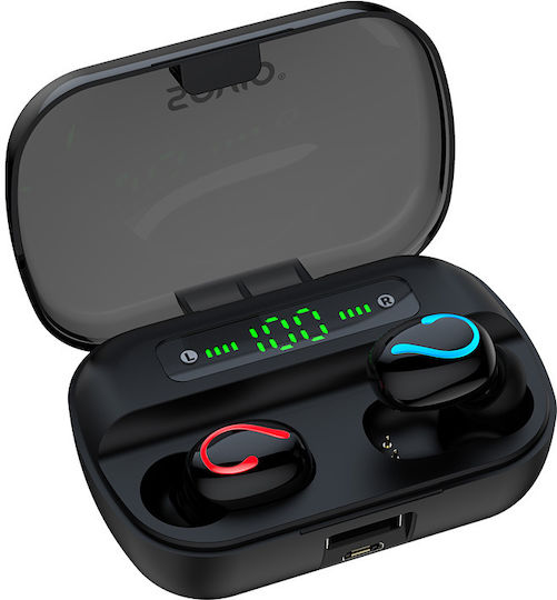 Savio TWS-06 In-ear Bluetooth Handsfree Earphones with Charging Case Black view 4