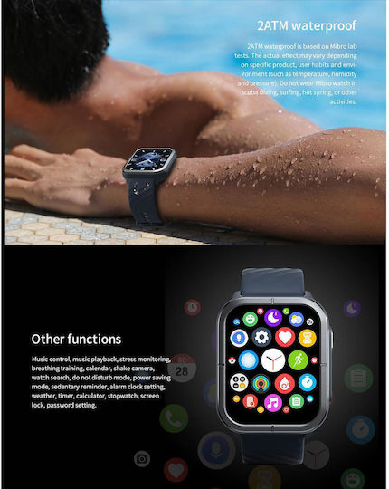 Mibro C3 Smartwatch with Heart Rate Monitor (Black) view 7