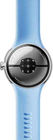 Google Pixel Watch 2 LTE Aluminium with eSIM and Heart Rate Monitor (Polished Silver Aluminium Case/Bay Active Band) view 3