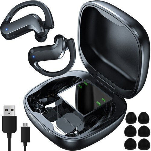 Izoxis 22592 In-ear Bluetooth Handsfree Earphones with Charging Case Black view 2