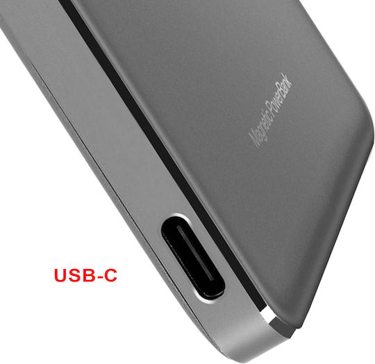 OnePlus Slim Magnetic MagSafe Power Bank 5000mAh 10W with USB-C Port Silver vue 5