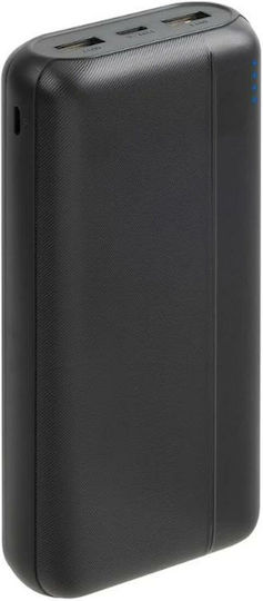 Rivacase VA2071 Power Bank 20000mAh with 2 USB-A Ports and USB-C Port Black vue 2