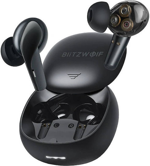 BlitzWolf BW-FYE15 In-ear Bluetooth Handsfree Earphones with Sweat Resistance and Charging Case Black