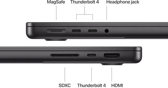 Apple MacBook Pro 14" (2024) 14.2" Retina Display 120Hz (M4-10-core/24GB/1TB SSD) Space Black (International English Keyboard) view 7
