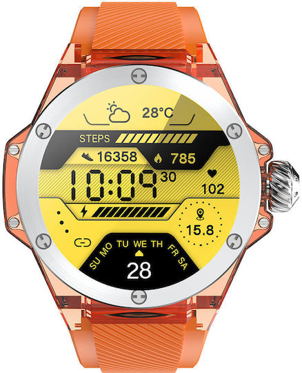 Microwear TK20 Smartwatch with Heart Rate Monitor (Orange)