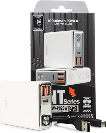 WK Wp-27 Power Bank 10000mAh 20W Power Delivery White view 5
