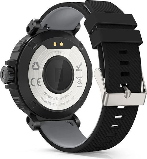 BlitzWolf BW-AT1 Smartwatch with Heart Rate Monitor (Black) vue 2