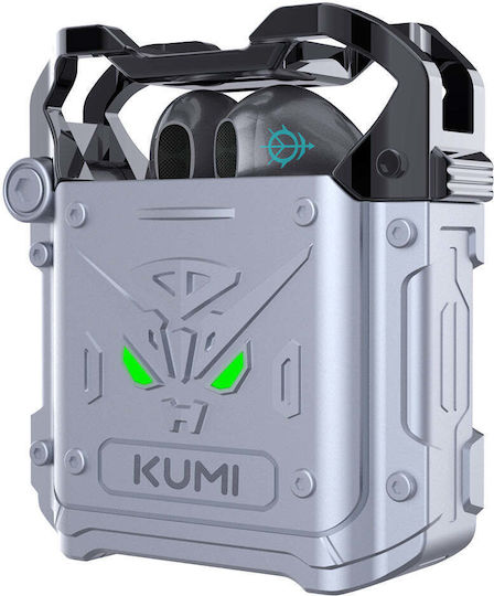 Kumi Mech X3 TWS Earbud Bluetooth Handsfree Earphones with Charging Case Silver view 2