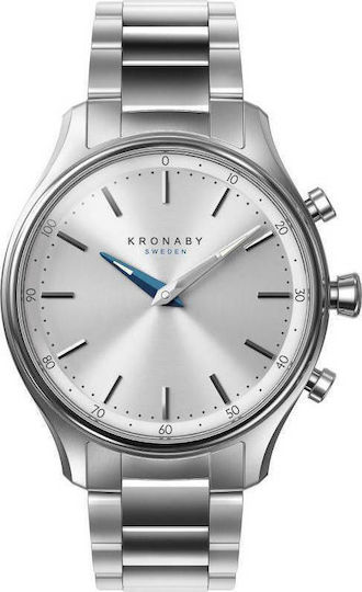 Kronaby Sekel Hybrid Stainless Steel 38mm Waterproof Smartwatch (Silver) view 1