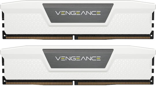 Corsair Vengeance White DDR5 64GB RAM with 2x32GB Modules and Speed 5200 for Desktop CMK64GX5M2B5200C40W