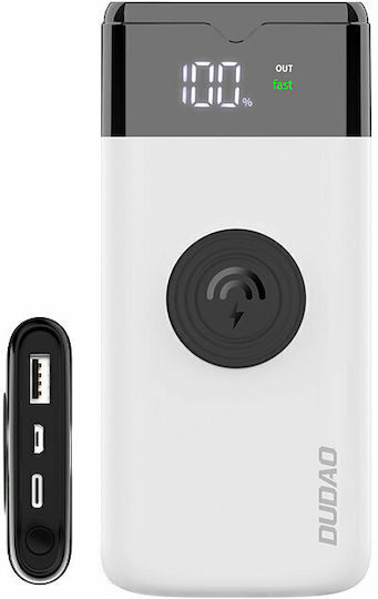 Dudao K13 Pro Power Bank 10000mAh 20W with USB-A Port and USB-C Port Power Delivery / Quick Charge 3.0 White