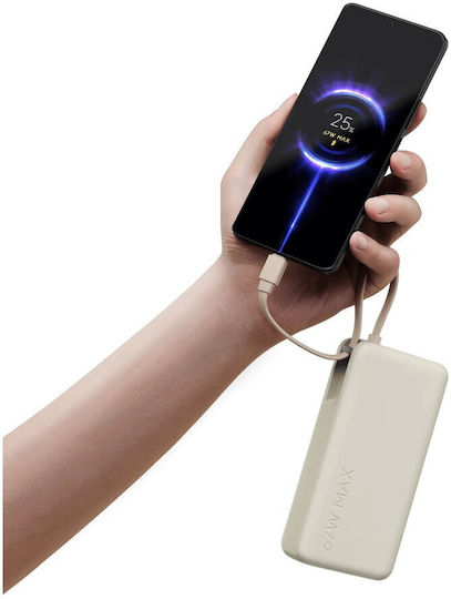 Xiaomi Power Bank 20000mAh 67W with USB-A Port and USB-C Port Tan view 4