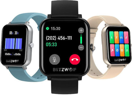 BlitzWolf BW-GTC Smartwatch with Heart Rate Monitor (Black) view 6