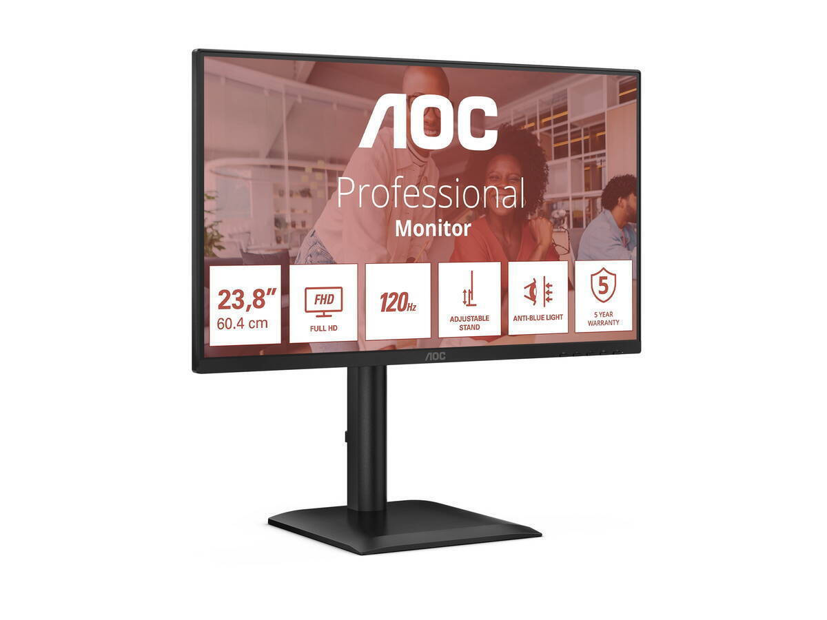 AOC 24E4CV IPS Monitor 23.8" FHD 1920x1080 with Response Time 4ms GTG view 9
