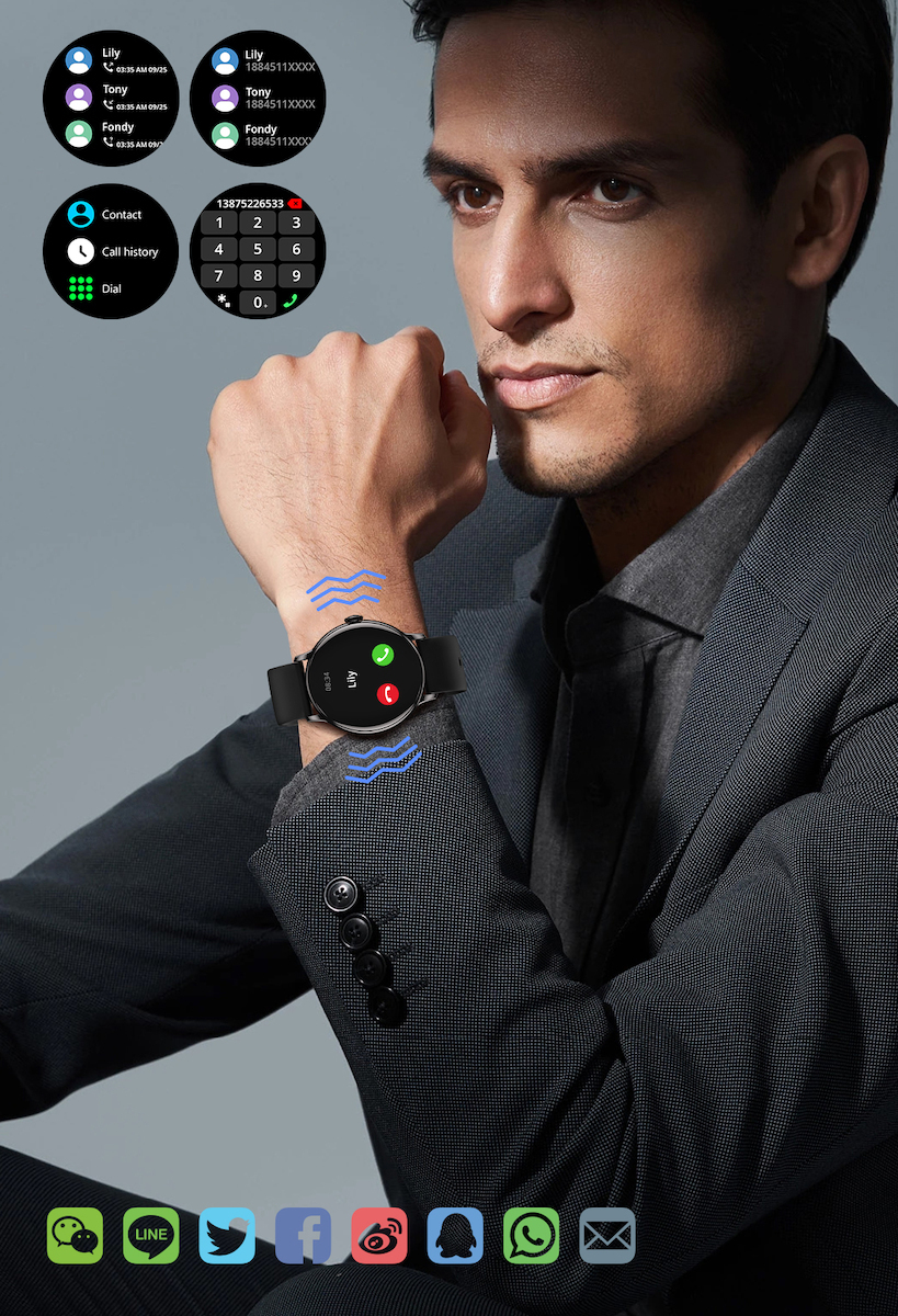 Aluminium Smartwatch with Heart Rate Monitor (Black) view 5