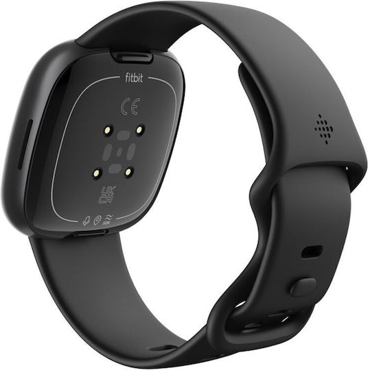 Fitbit Versa 4 Aluminium Waterproof Smartwatch with Heart Rate Monitor (Black) view 3