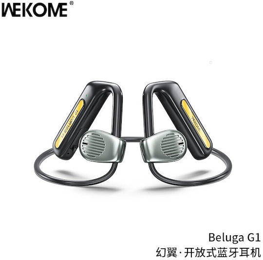 WK Beluga G1 Open Ear Bluetooth Handsfree Earphones with Sweat Resistance and Charging Case Black