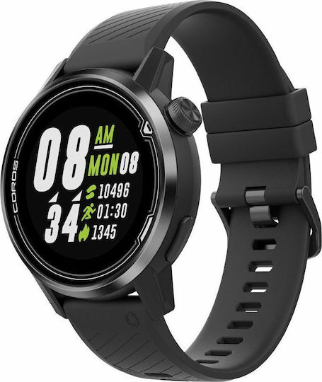Coros Apex Stainless Steel 42mm Smartwatch with Heart Rate Monitor (Black) view 3